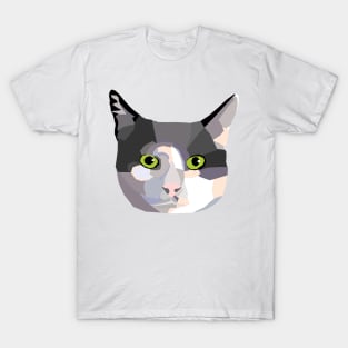 WPAP cat black and white T-Shirt